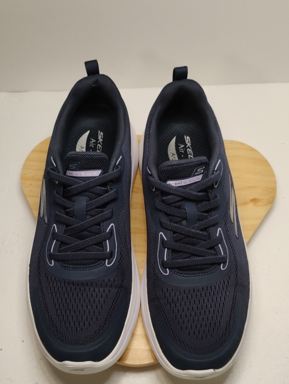 Skechers Navy and White Women's Athletic Mesh Sneakers
